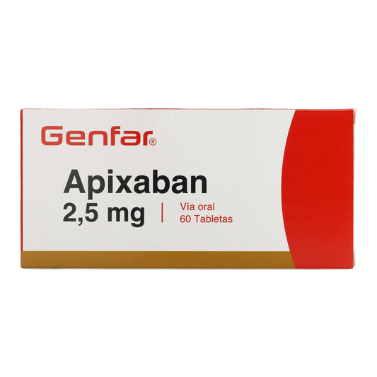 APIXABAN 2.5 MG 60 TBS REC