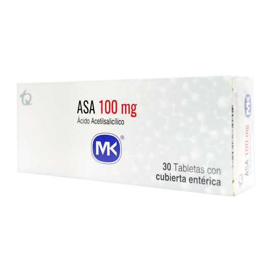 ASA 100 MG  30 TBS MK