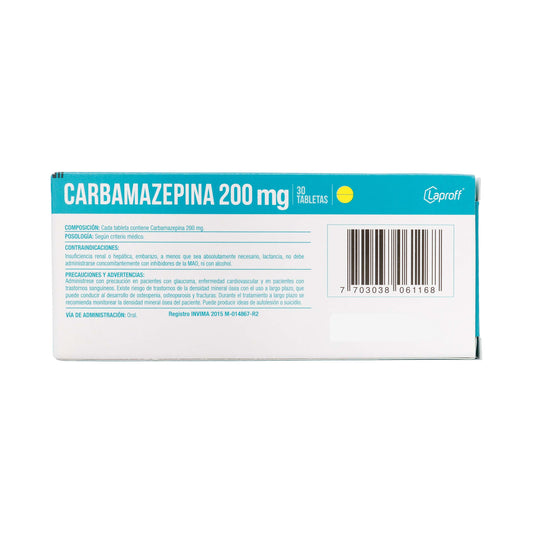 CARBAMAZEPINA 200 MG 30 TBS M(4380)