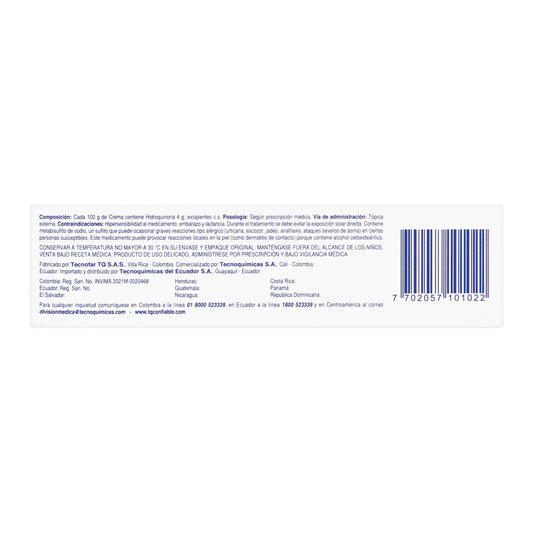 Blankisima Crema Hidroquinona 4% Tubo por 32 Gramos
