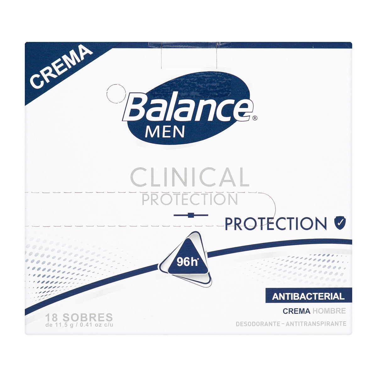 Desodorante Balance Crema Max Protección Clinical 16 Sobres + 2 Sobres