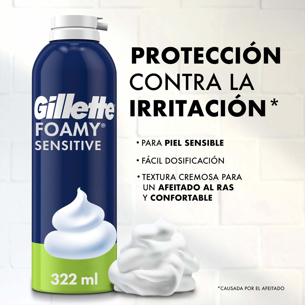 Espuma de Afeitar Foamy Sensible 312 Gramos