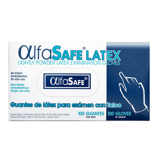 Guante Examen Alfa Látex 100 Unidades Grande