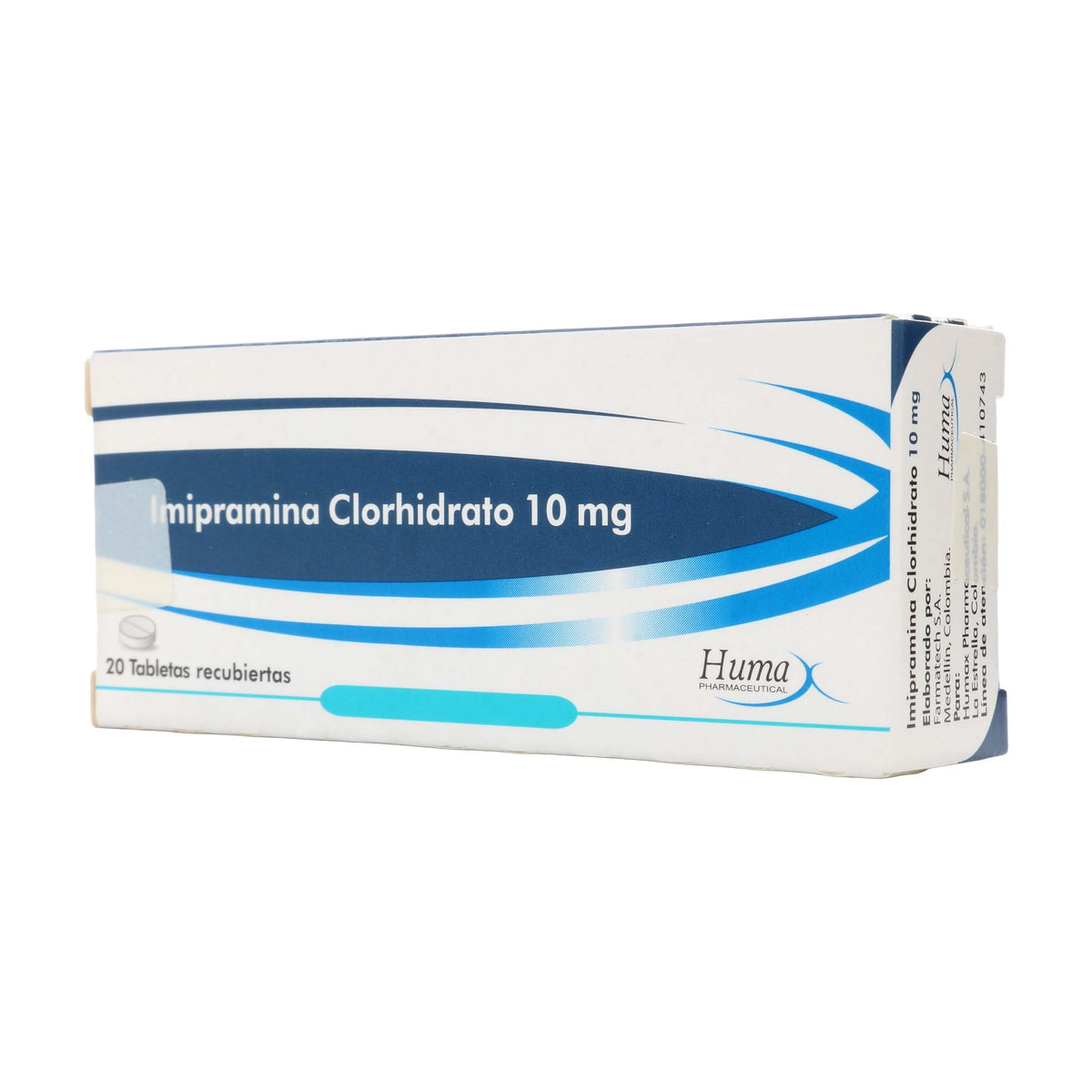 IMIPRAMINA CLORHIDRATO 10 MG 20 TABS REC