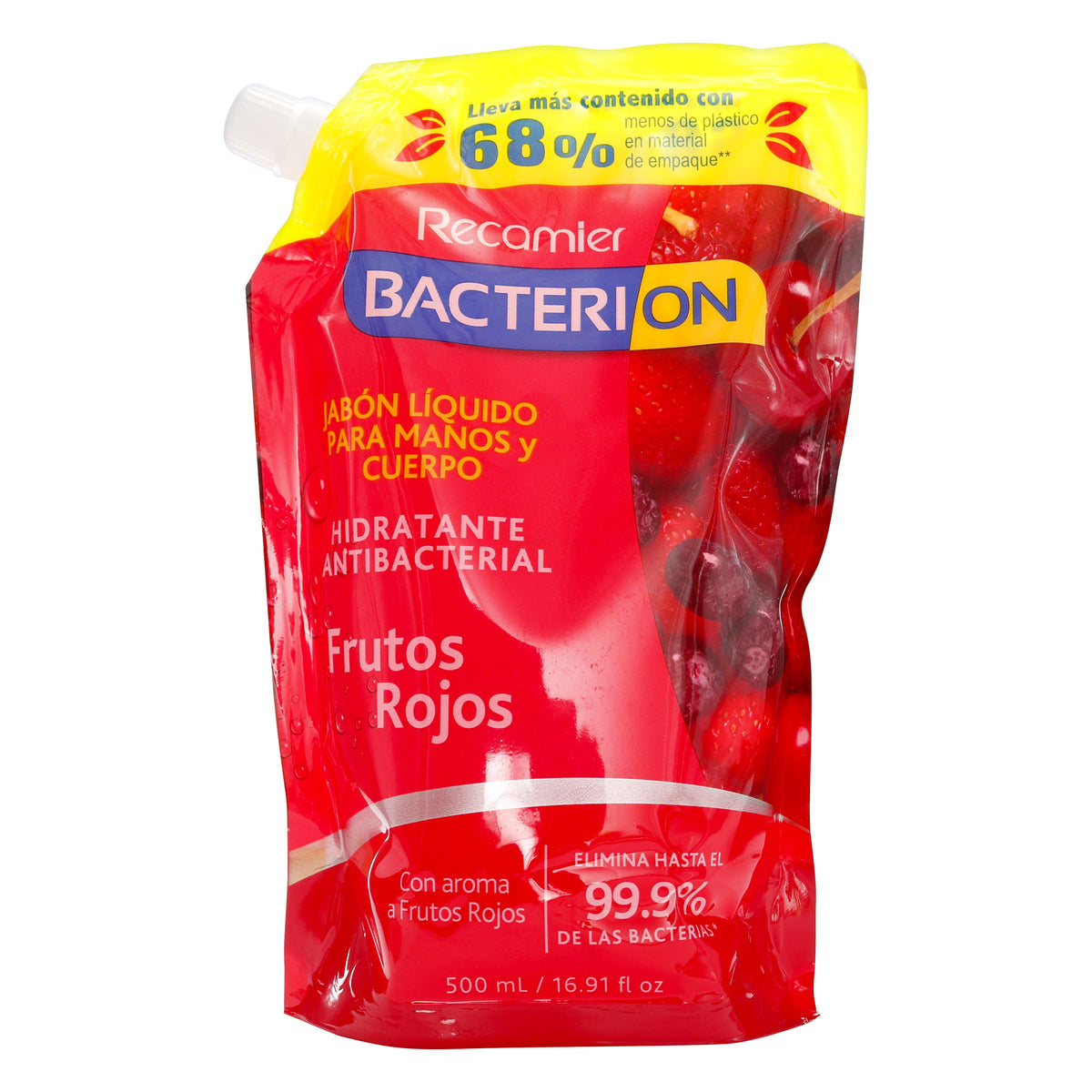 Jabón Bacterion Líquido Frutos Rojos Doypack 500