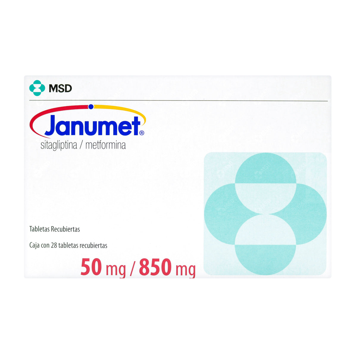 Janumet 50 mg/850 mg 28 Tabletas