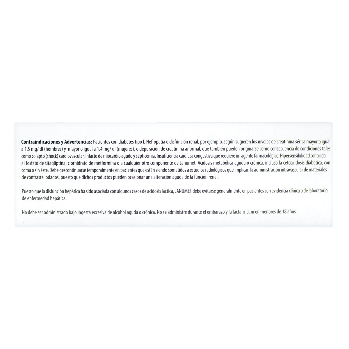 Janumet 50 mg/850 mg 28 Tabletas