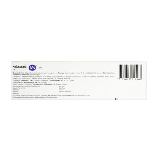 Ketoconazol 2% Crema 30 Gramos MK