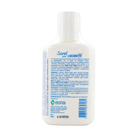 LOCION SOREL PLUS ACLARANTE 90 ML