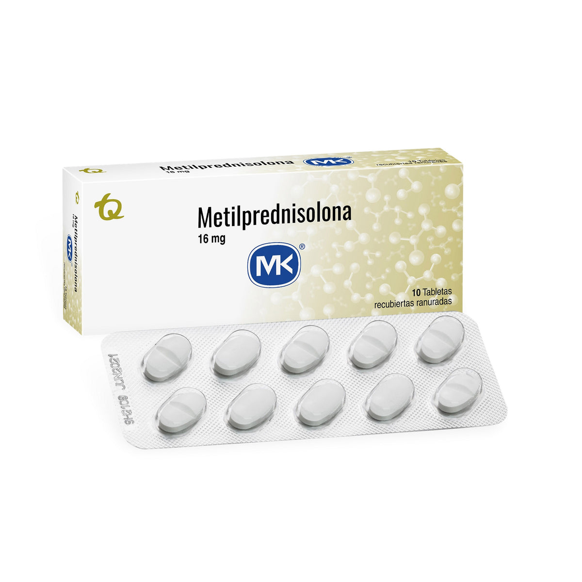 Metilprednisolona 16 mg 10 Tabletas MK