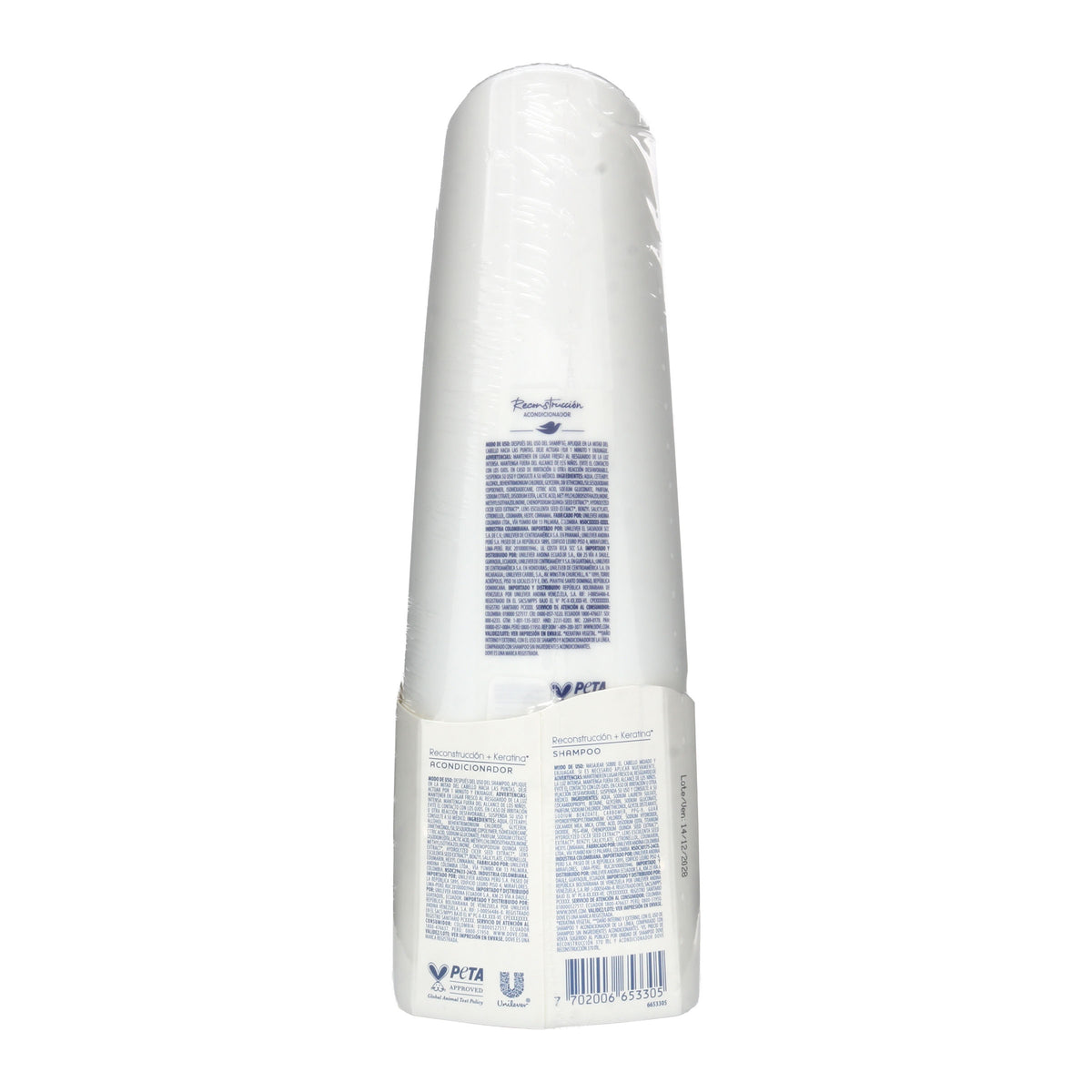 Champú Dove Reconstrucción Completa 370 Mililitros + Acondicionador 170 Mililitros