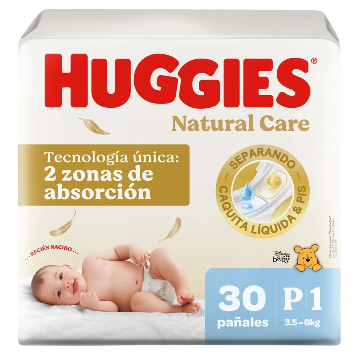 Pañal Huggies Recién Nacido 30 Unidades