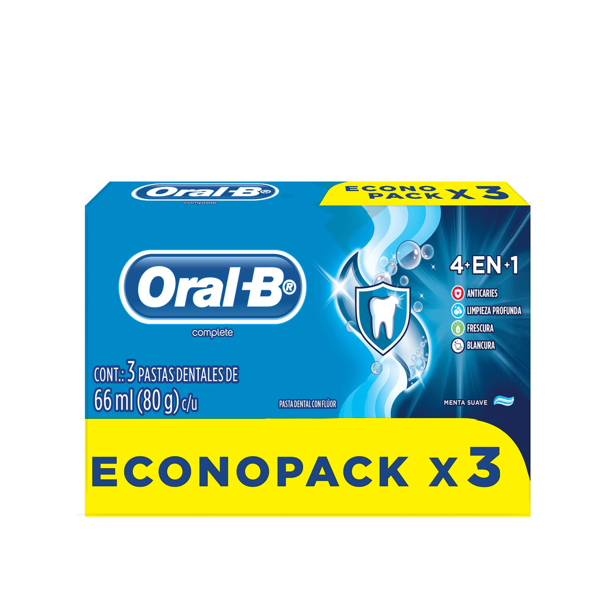 Crema Oral-B Complete Blue 4 en 1 Econopack x 3