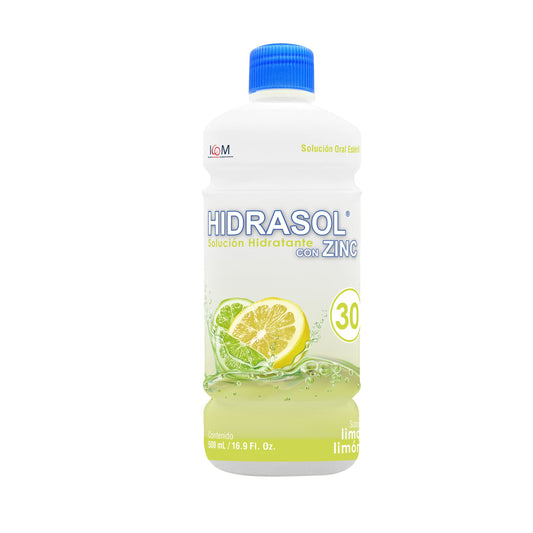 HIDRASOL 30 ZINC LIMA LIMON 500ML ICOM