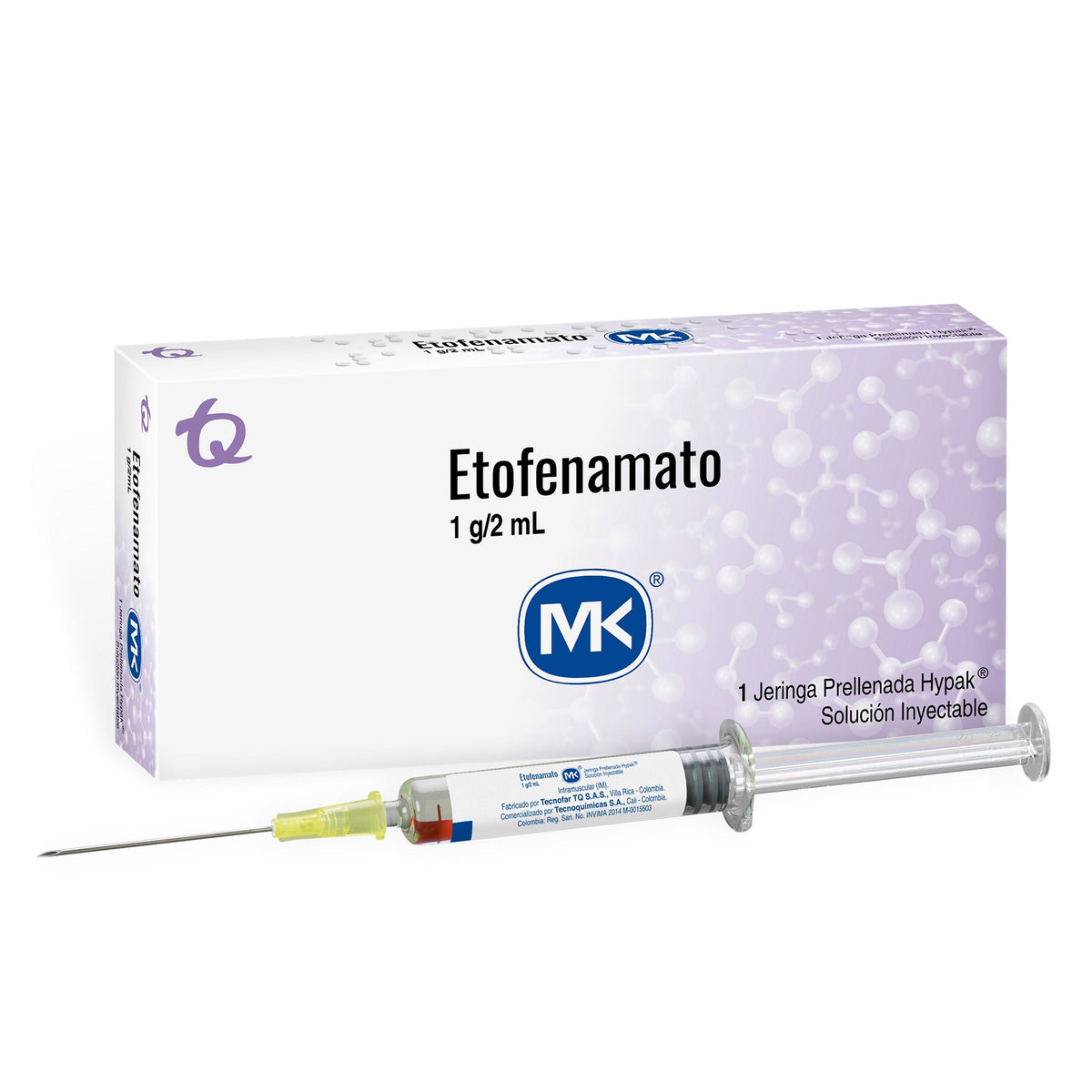 Etofenamato 1 Gramo/2 Mililitros Jeringa Prellenada MK