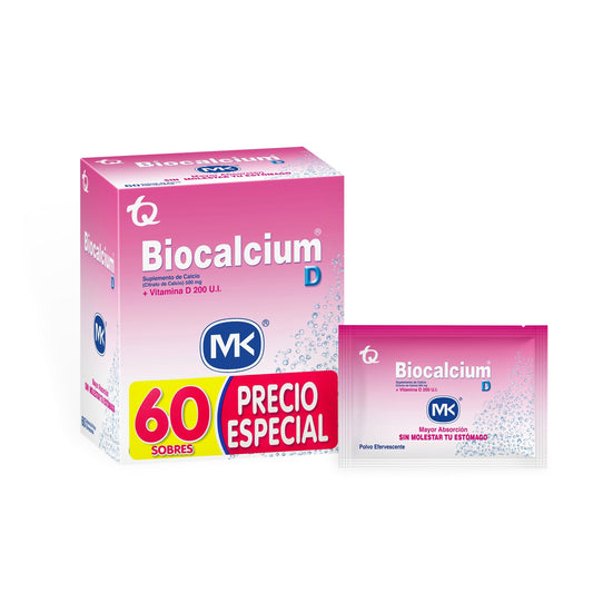 Biocalcium D Polvo 500 Miligramos 60 Sobres Pack Especial