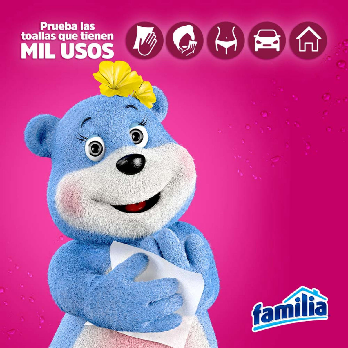 Pañitos Húmedos Familia Active Mil Usos 10 Unidades