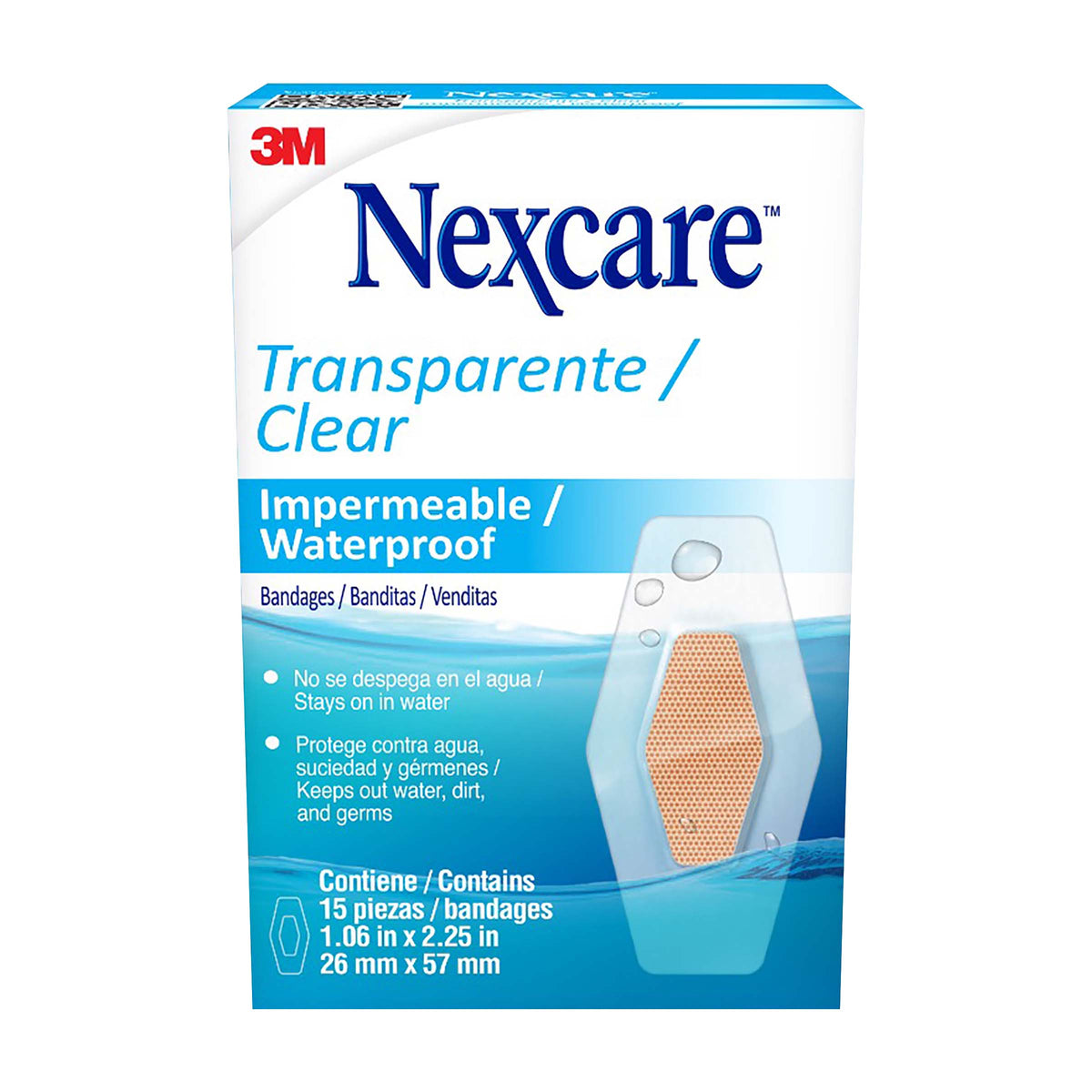 Banditas Nexcare 3M Transparte 15 Und