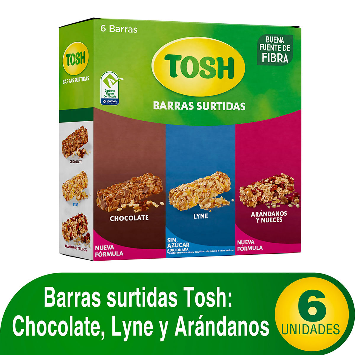 Barra Cereal Tosh Surtidas 23 Gramos 6 Unidades
