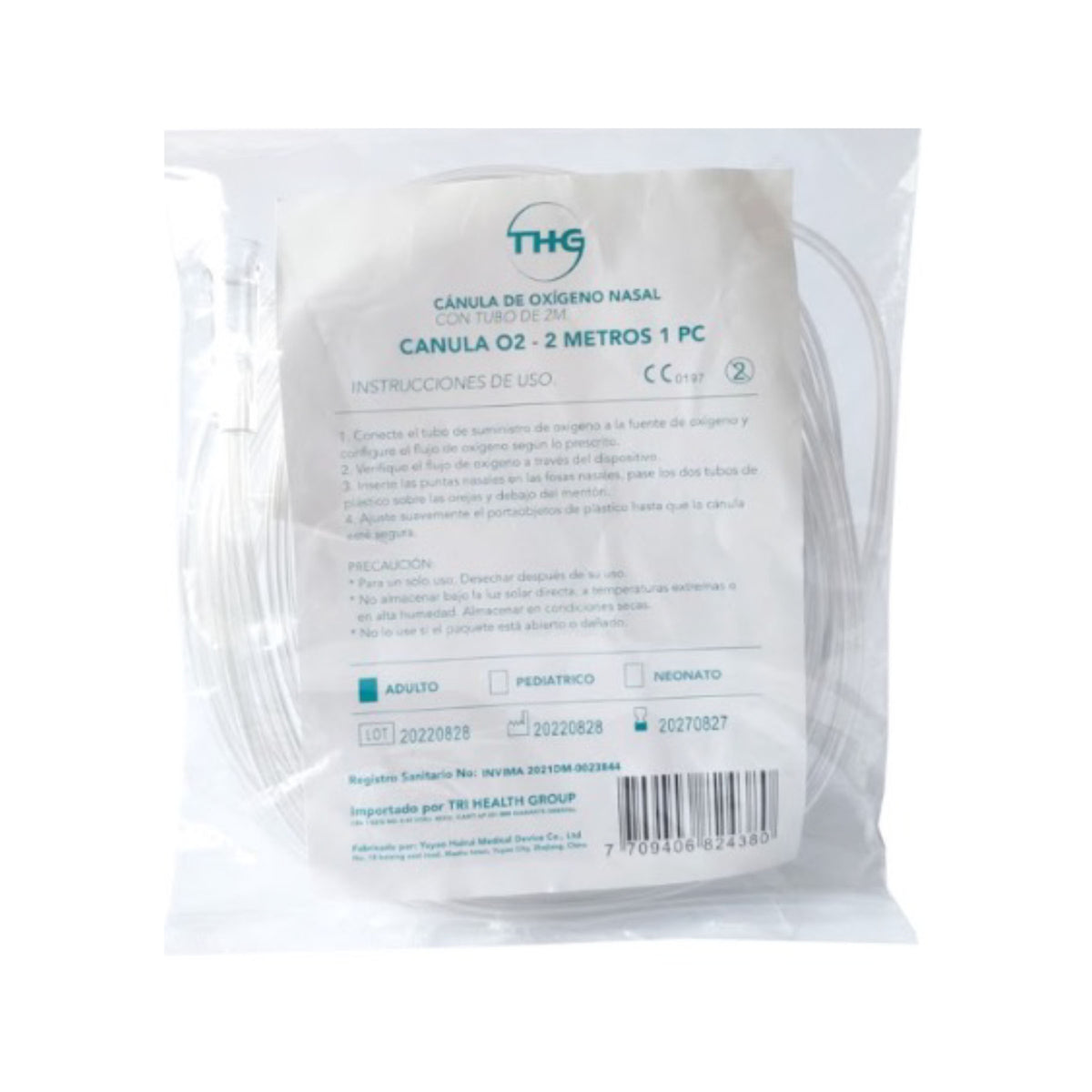 Canula De Oxigeno Adulto 2 Metros The