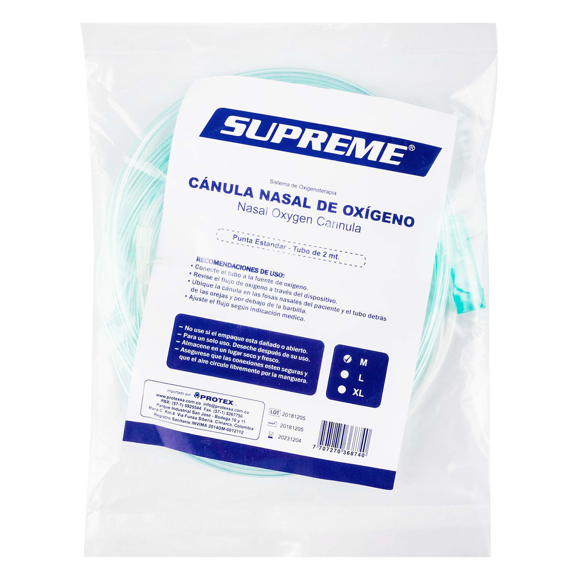 Cánula Nasal De Oxígeno