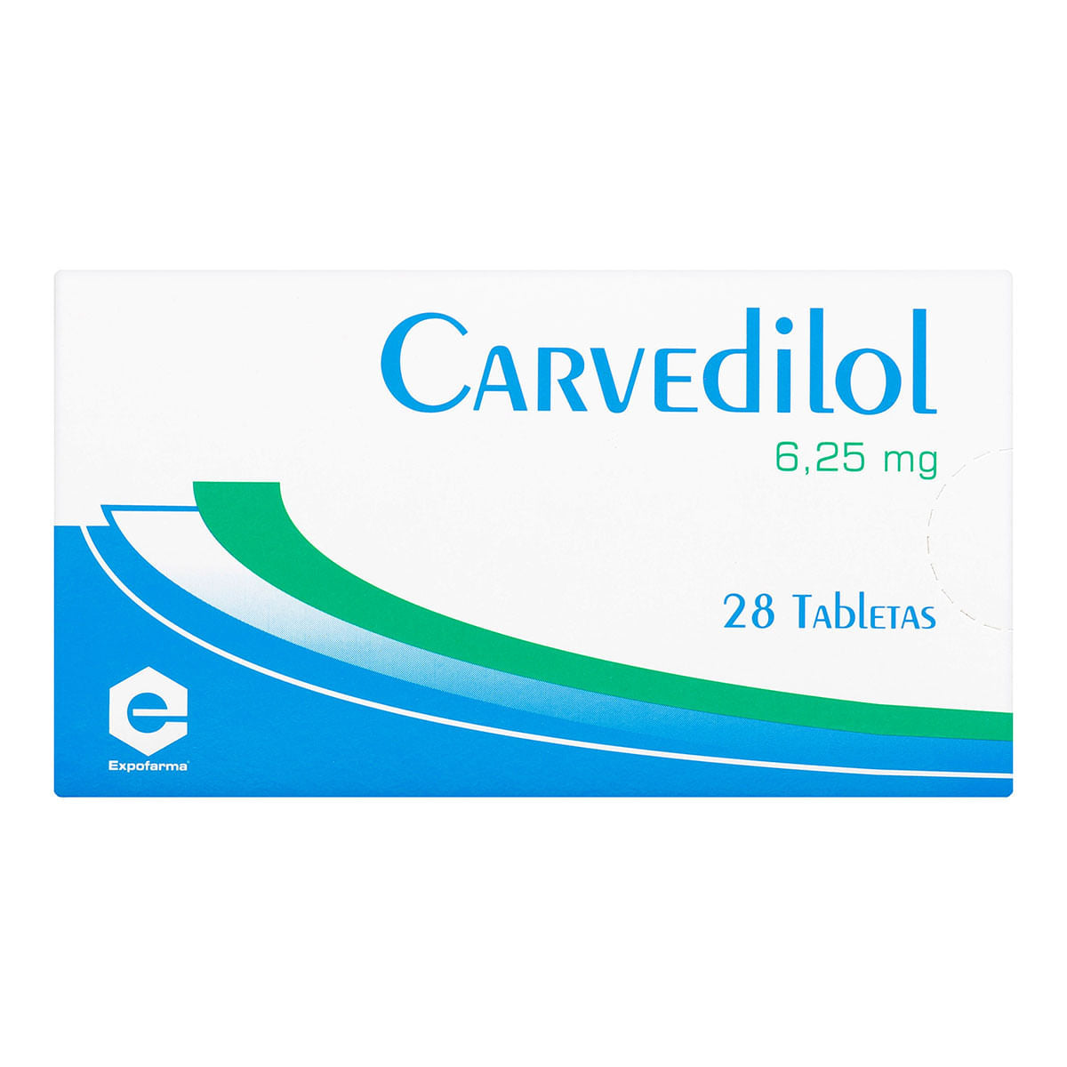 Carvedilol 6.25MG 28 Tabletas