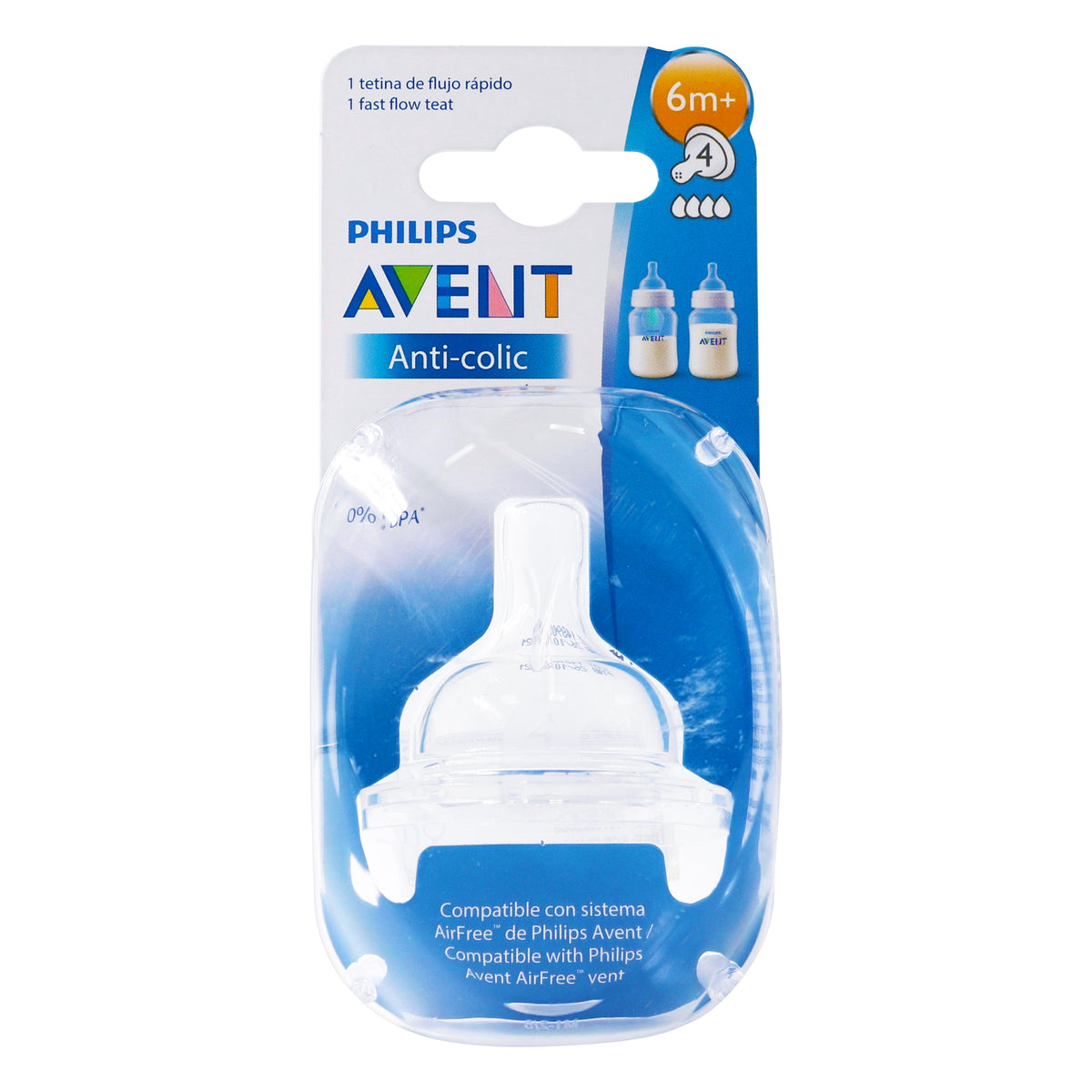 Chupo Philips Avent Flujo Rapido 6M+