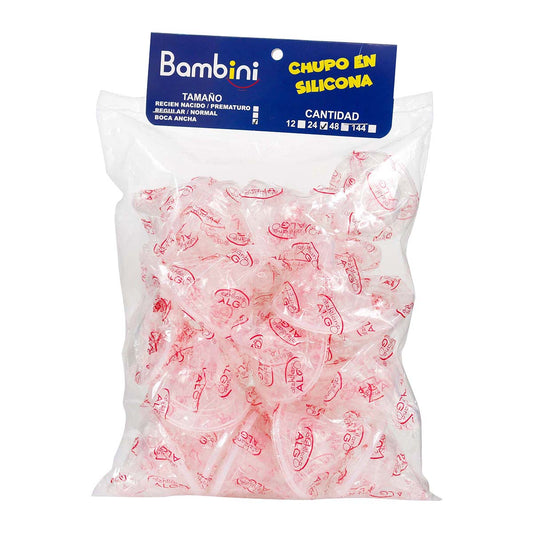 Chupo Silicona Bambini Boca Ancha Bolsa 24 Unidades