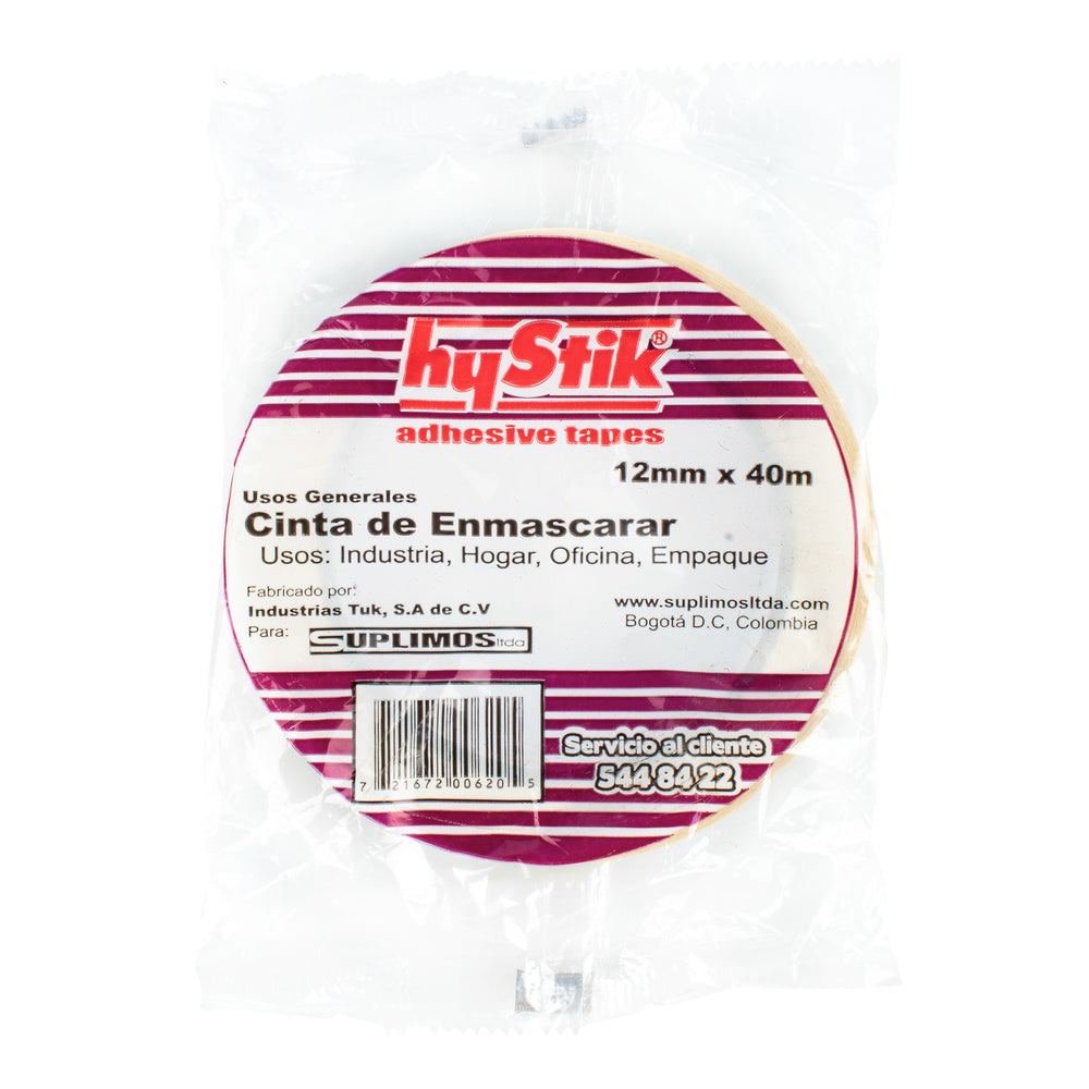 Cinta Enmasc.hystik 12 Mm 1/2P.40 Mts