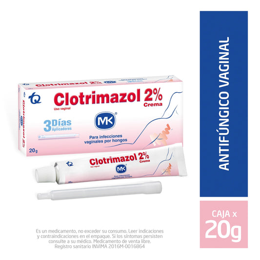 Clotrimazol 2% Crema Vaginal 20 Gr Mk