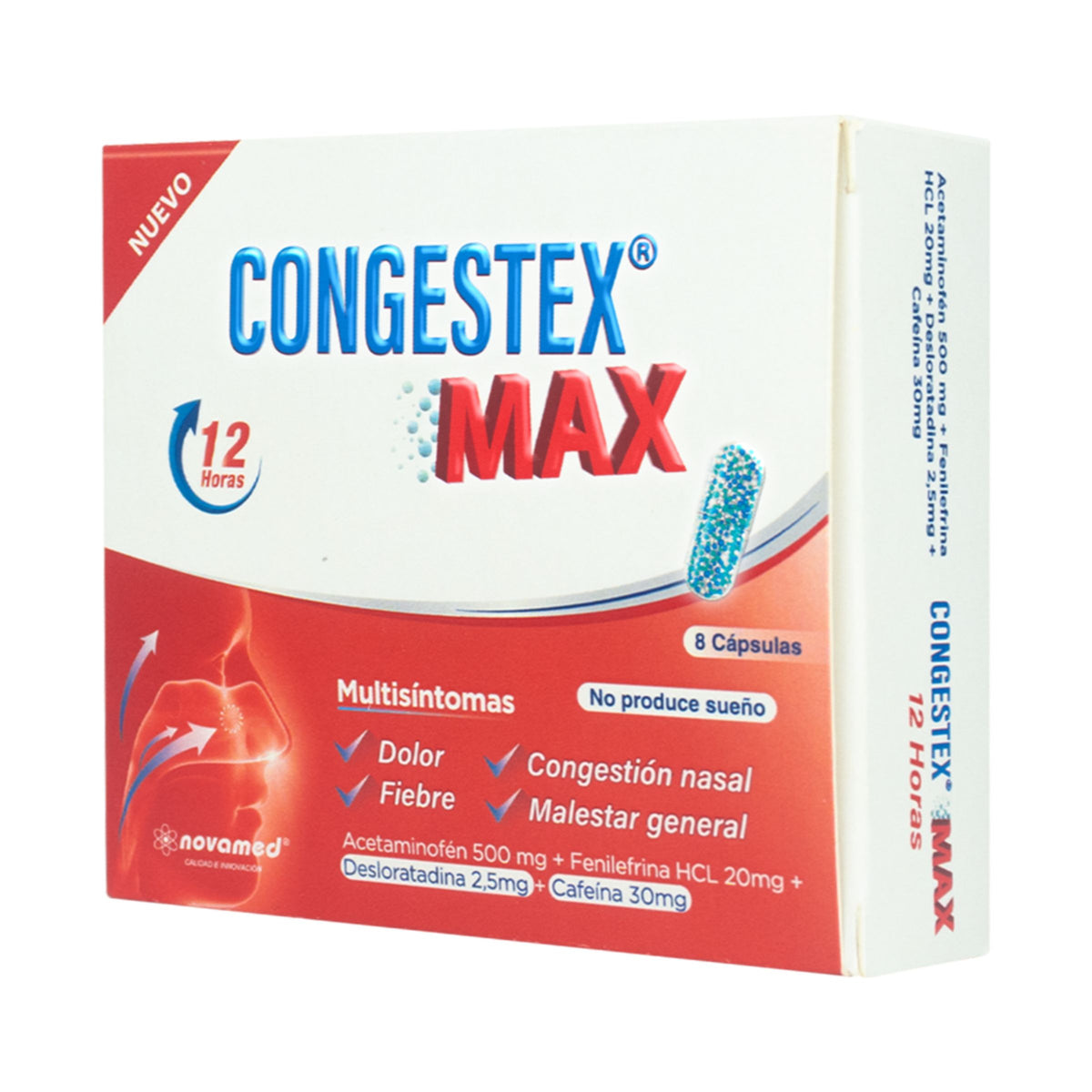 Congestex Max 500MG 8 Capsulas