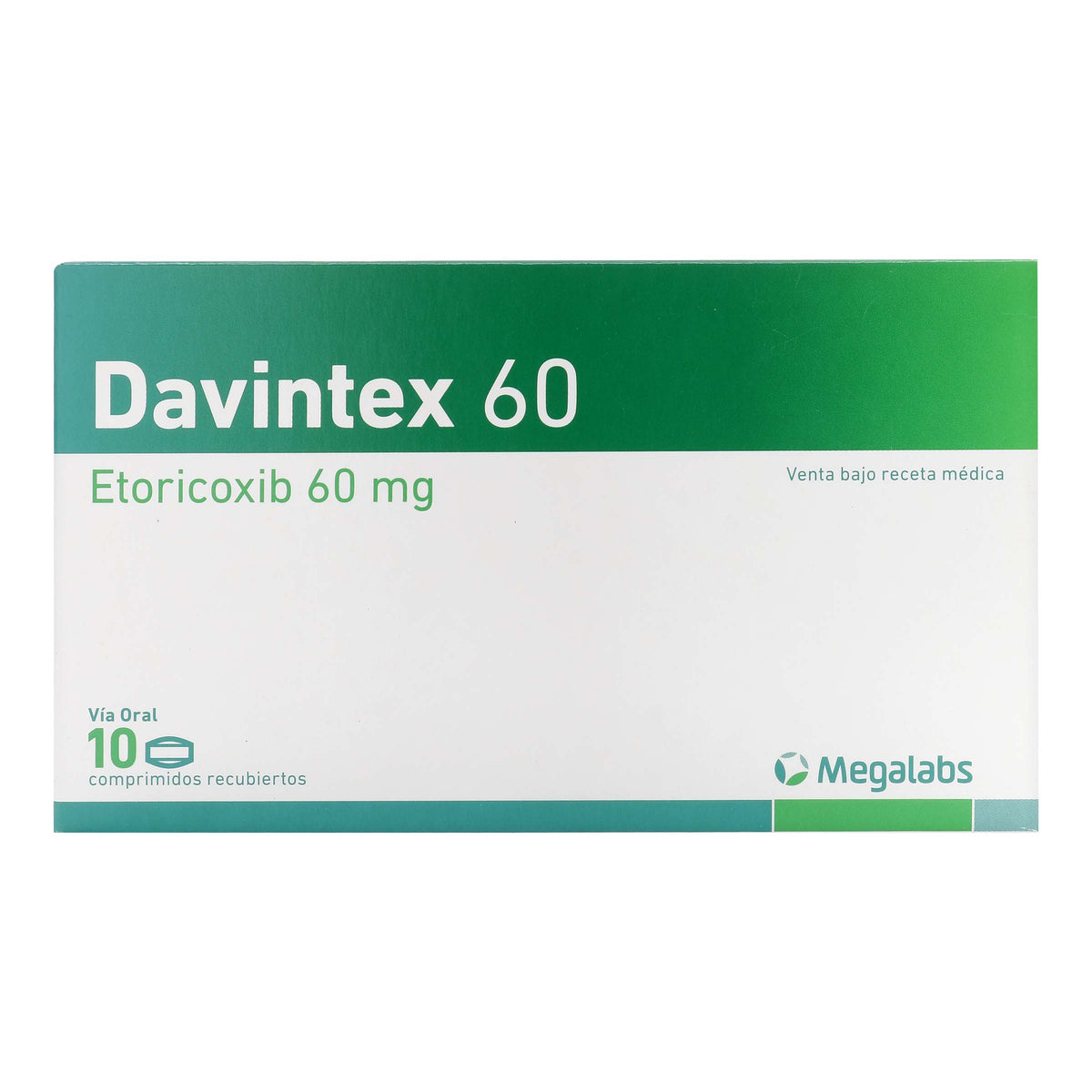 Davintex 60 MG 10 Comprimidos Recubiert