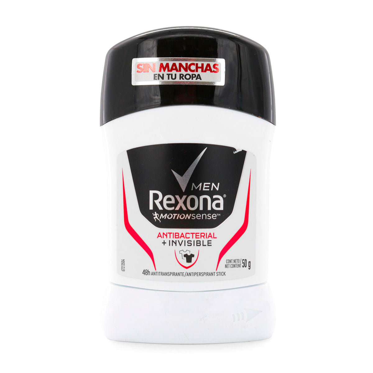 Desodorante Rexona Barra Men Antibacterial + Invisible 50 Gramos