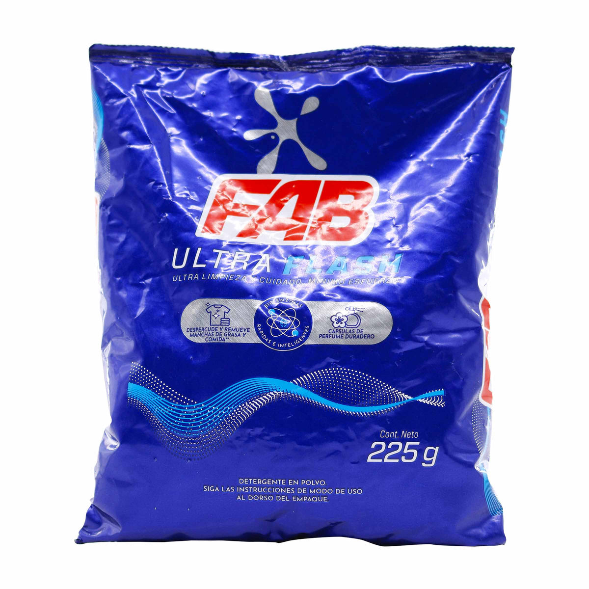 Detergente Polvo Fab Ultra Flash 225 Gr