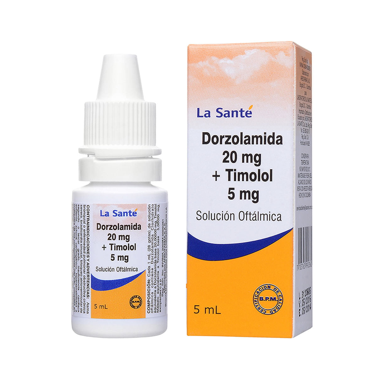 Dorzolamida 20 Miligramos + Timolol 5 Miligramos Ls