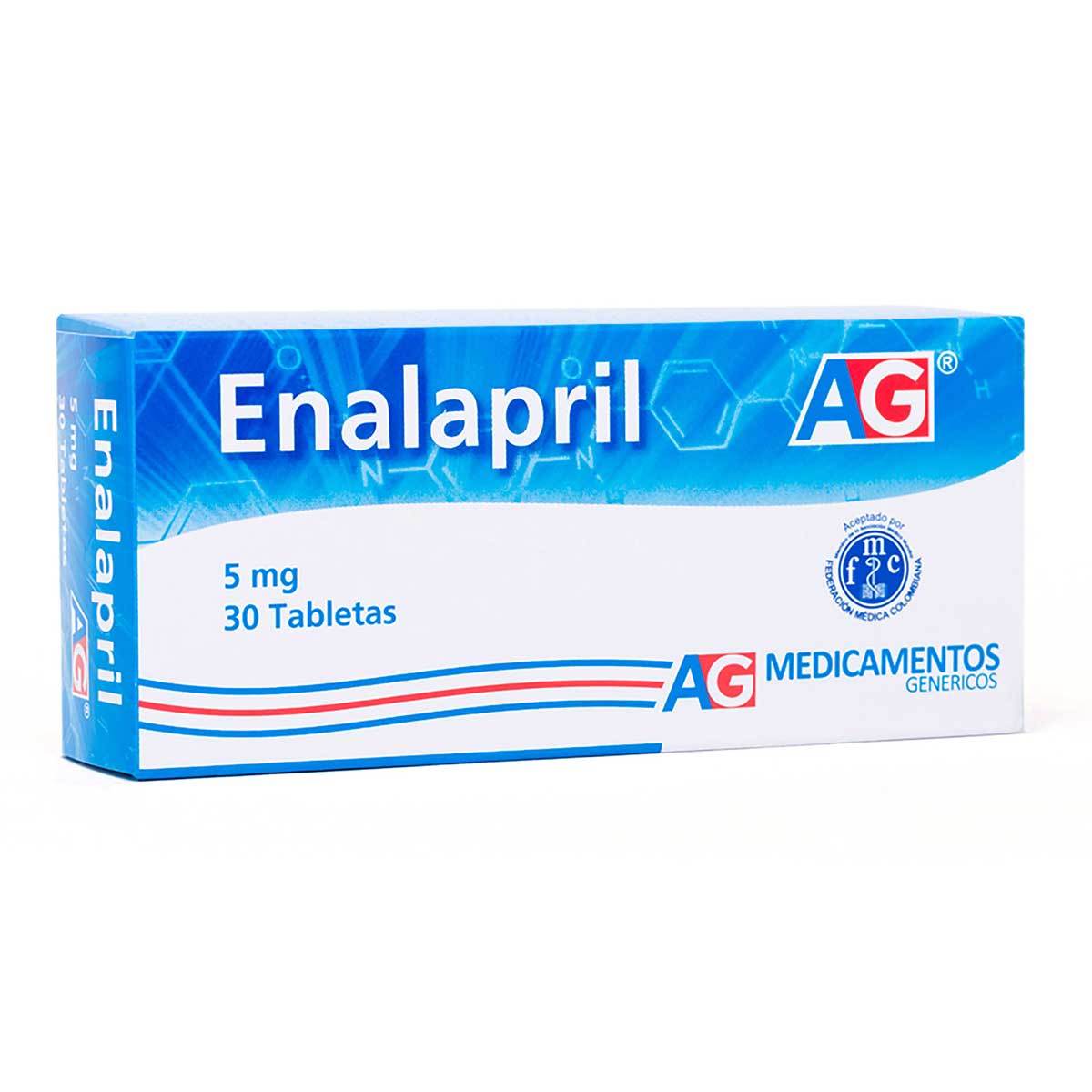 Enalapril 5 Miligramos 30 Tabletas