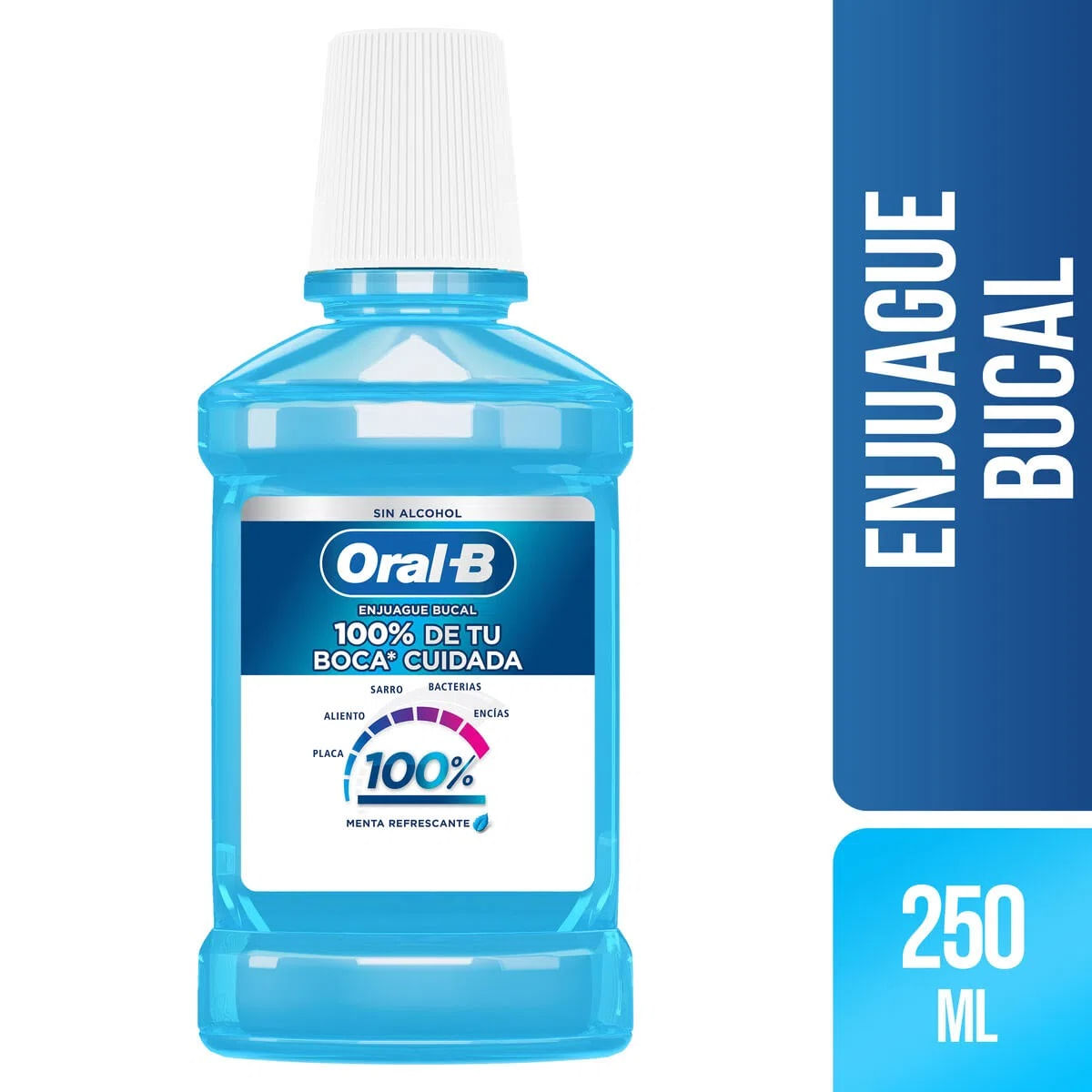 Enjuague Oral-B 100% Single Frasco Por 250 Mililitros