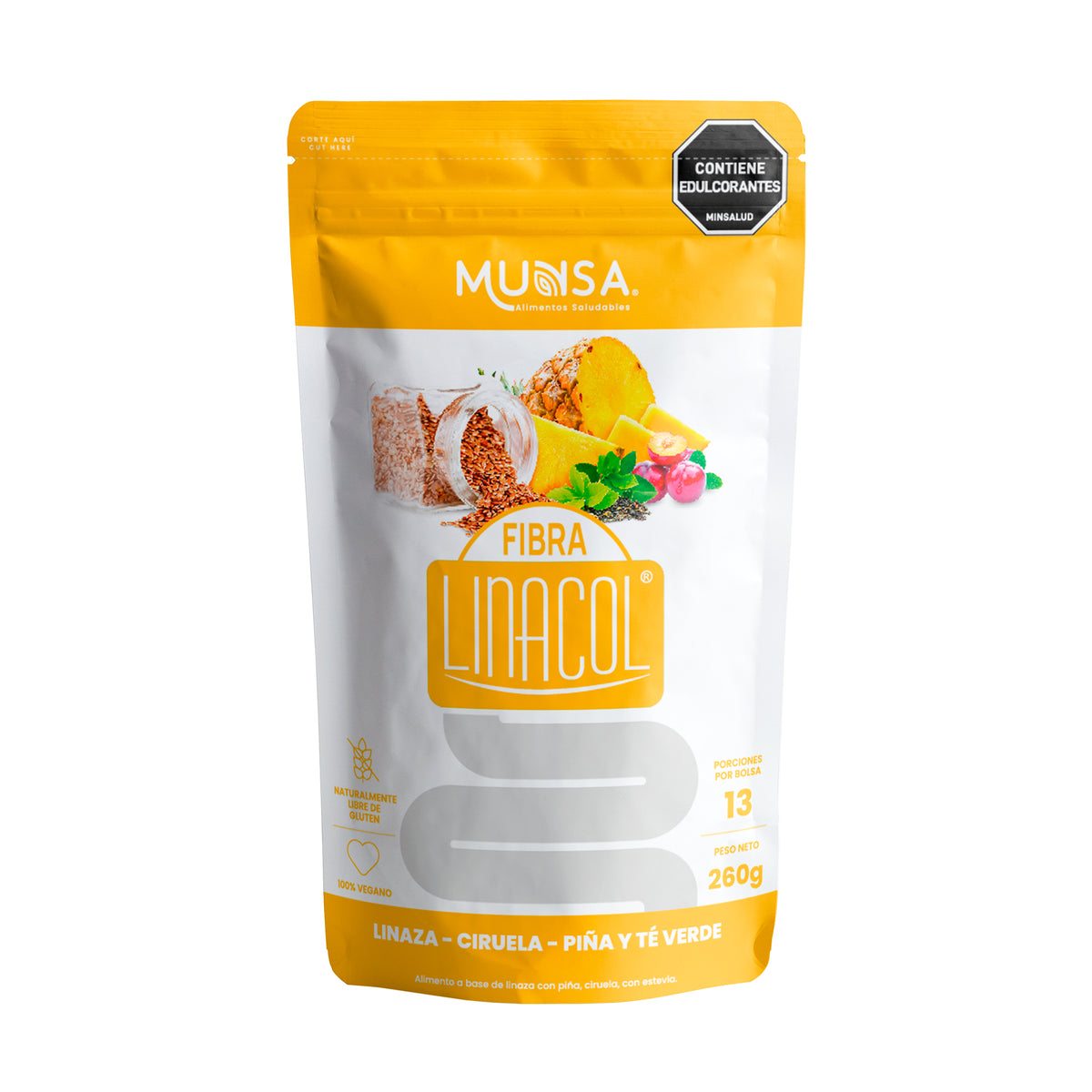 Fibra Munsa Linaza Ciruela Pina 260G Nti