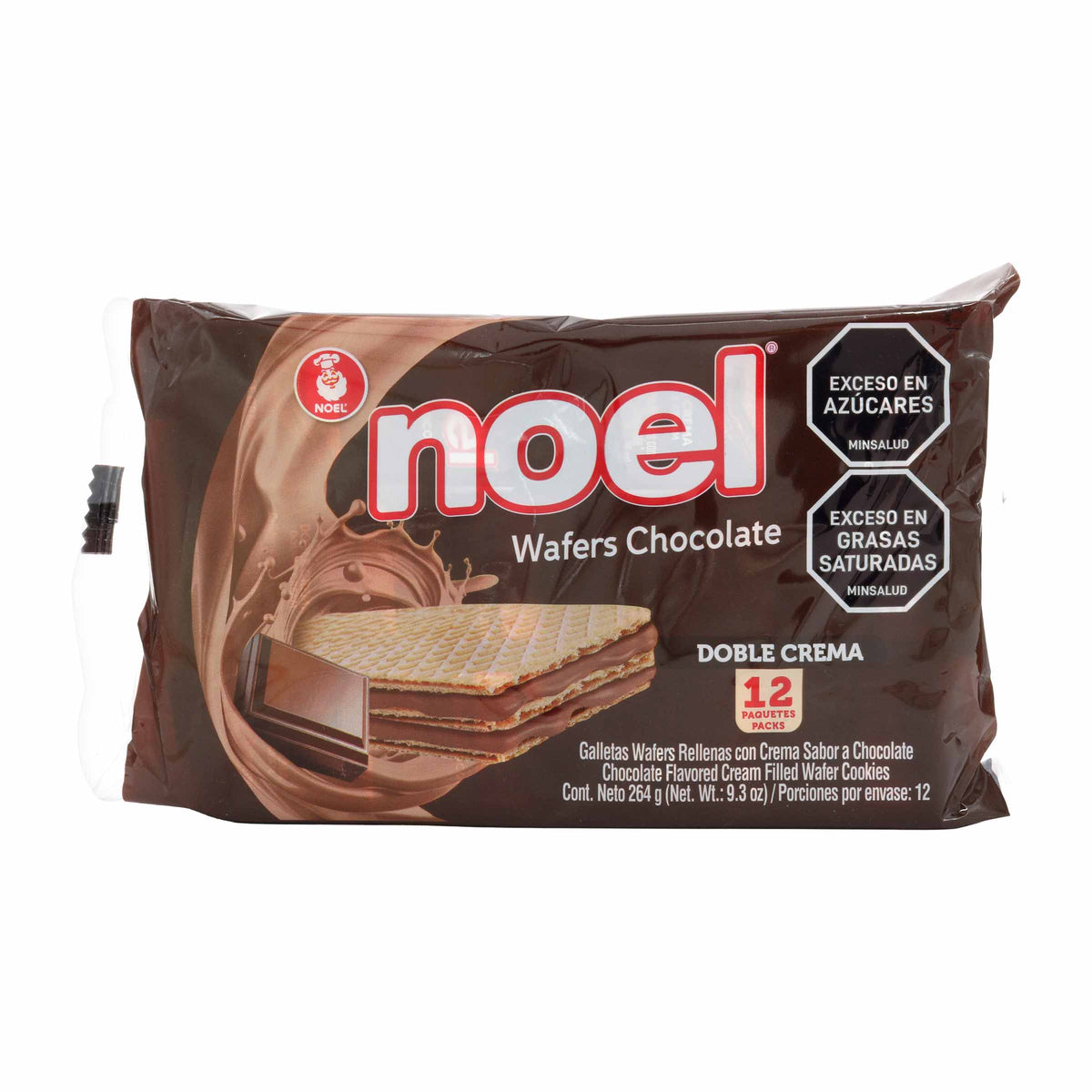Galleta Wafer Chocolate Noel 264Gr 12Und