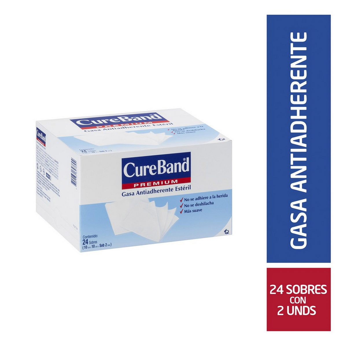 Gasa Cure Band Esteril 10X10 Pleg.X 24 U