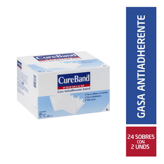 Gasa Cure Band Esteril 10X10 Pleg.X 24 U