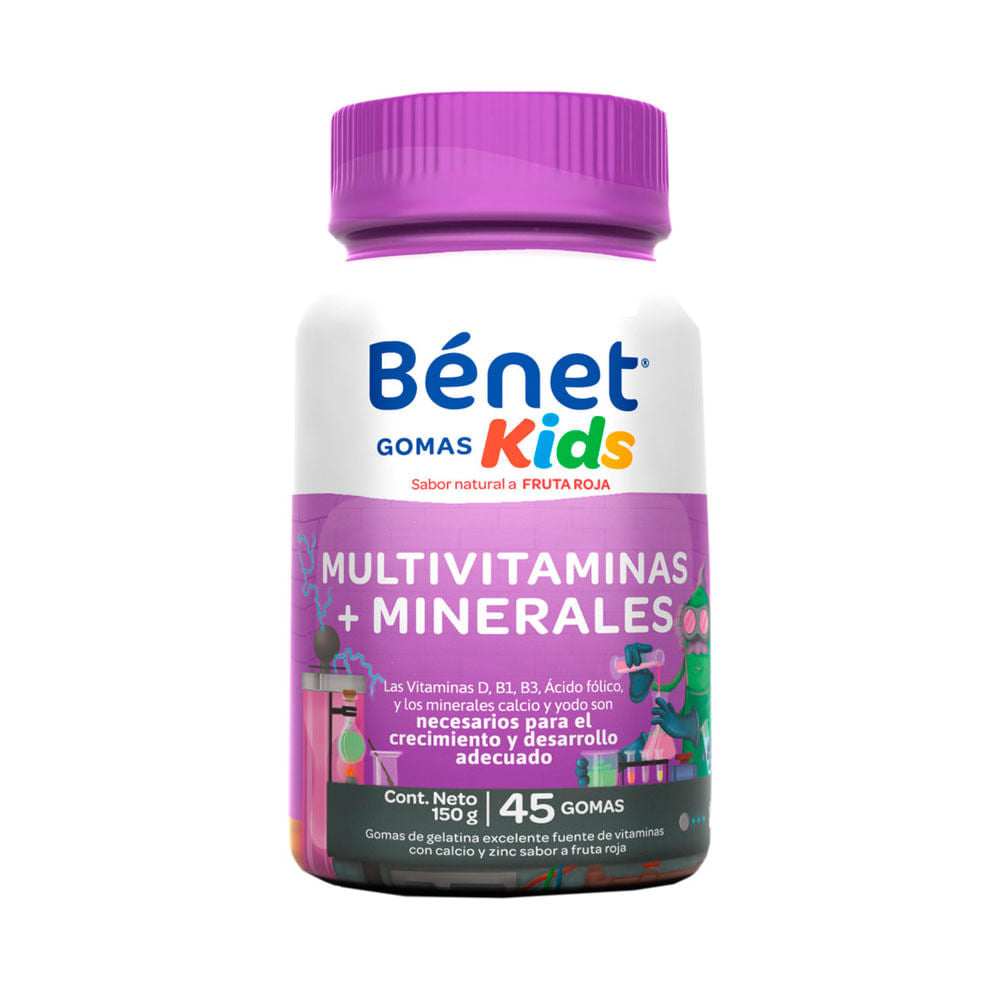 Gomas Kids Benet Multivitamínicos Y Minerales 45 Unidades