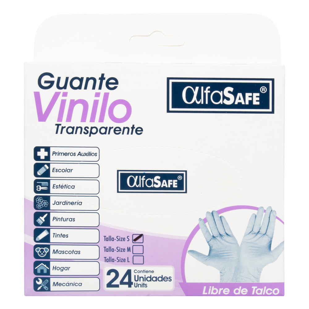 Guantes Vinilo Alfasafe 24 Und S