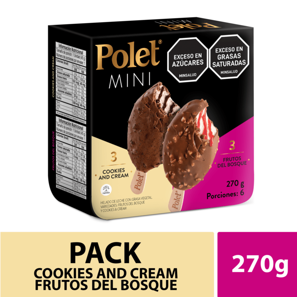 Helado Polet Mini Surtido X 6 Unidades 270Gr