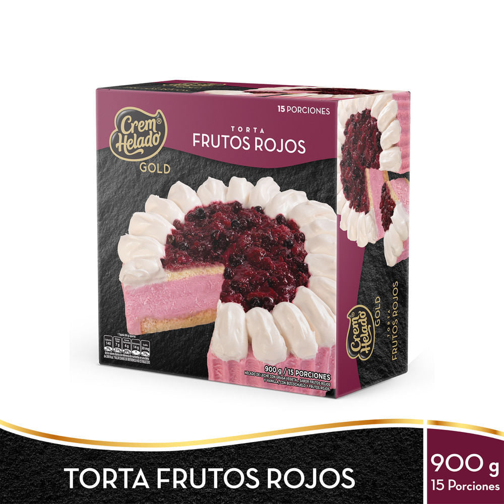 Helado Torta Chocolate Gold Frutos Rojos 900G