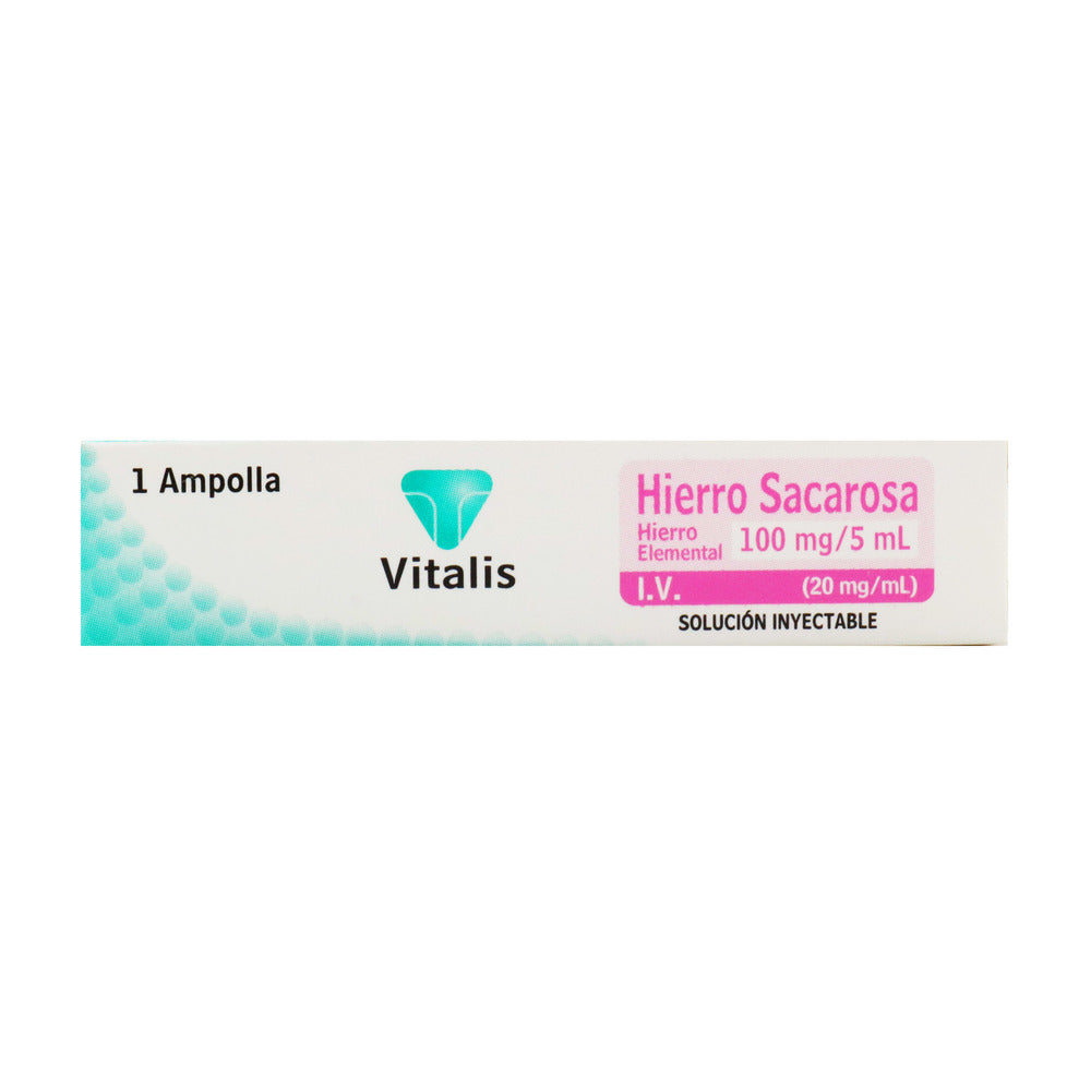 Hierro Sacarosa 100 MG 1 AMP Vt
