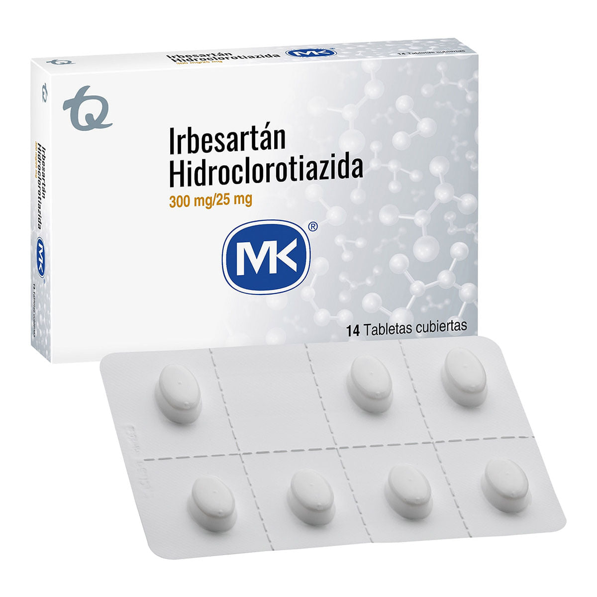 Irbesartan Hct 300/25MG 14 Tabletas Mk