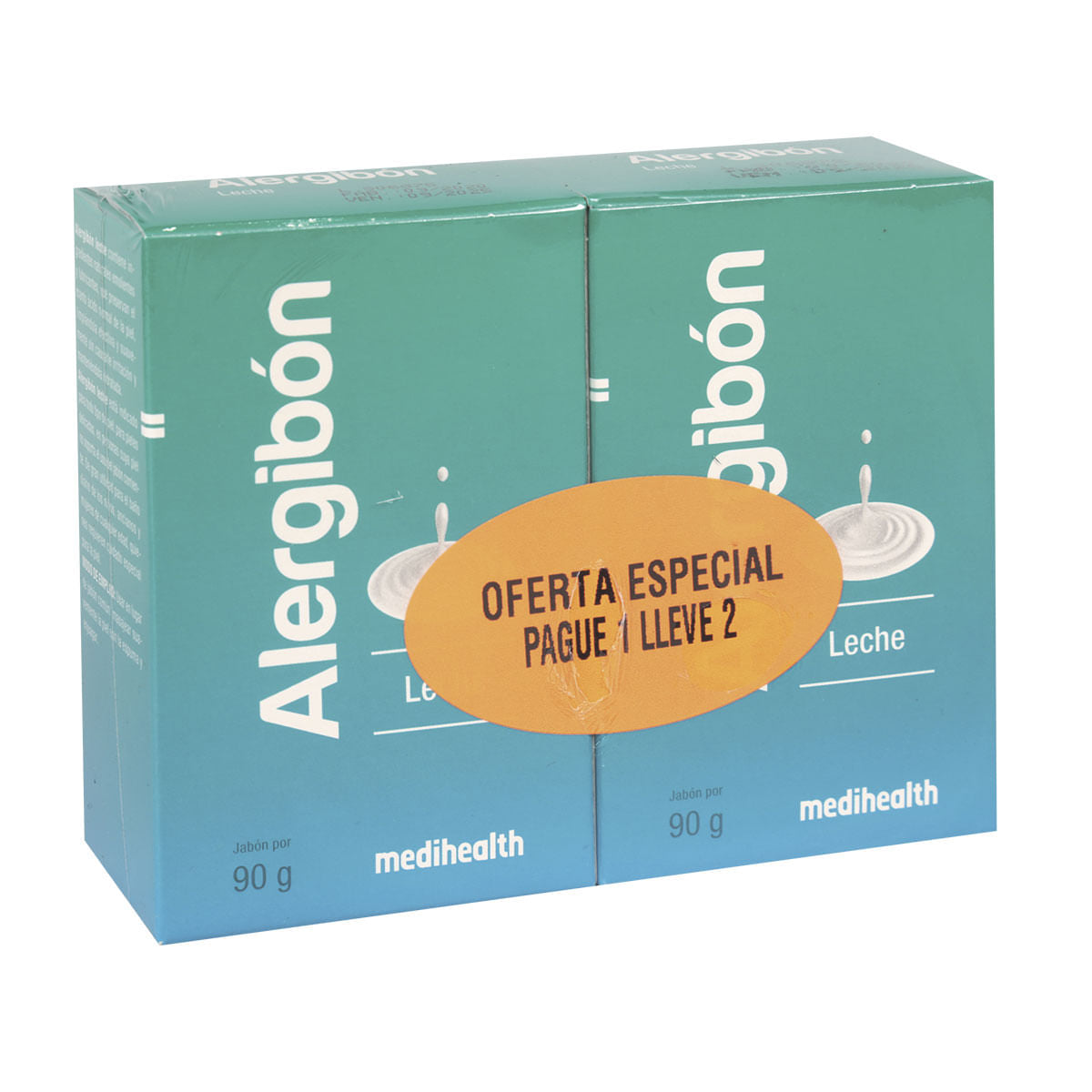 Jabón Alergibon Leche 90 Gramos Pague 1 Lleve 2