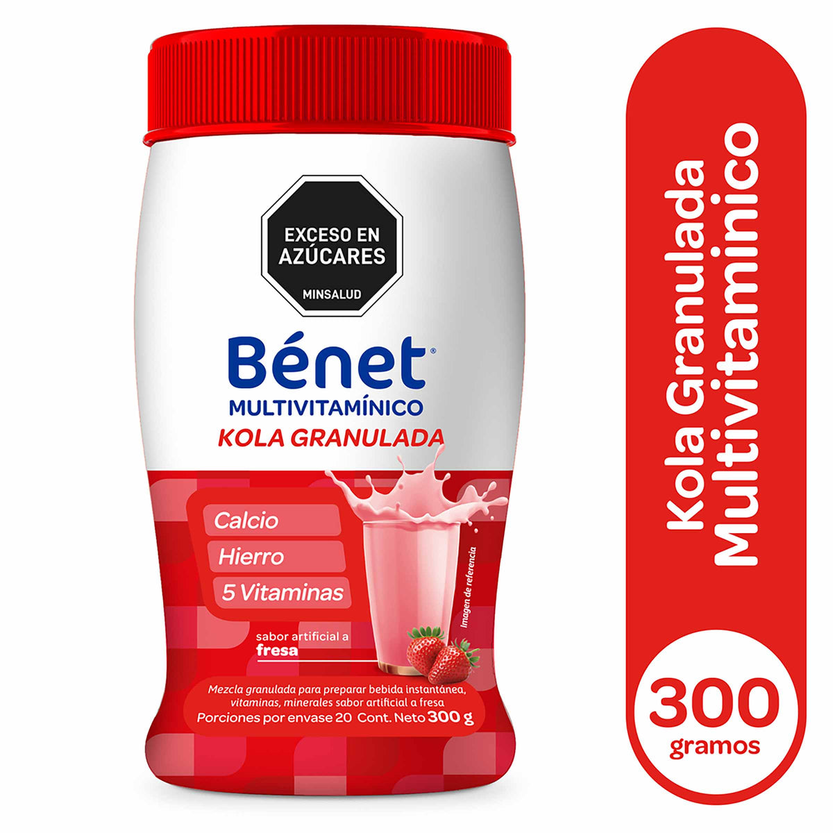 Kola Granulada Benet Fresa 300 Gr