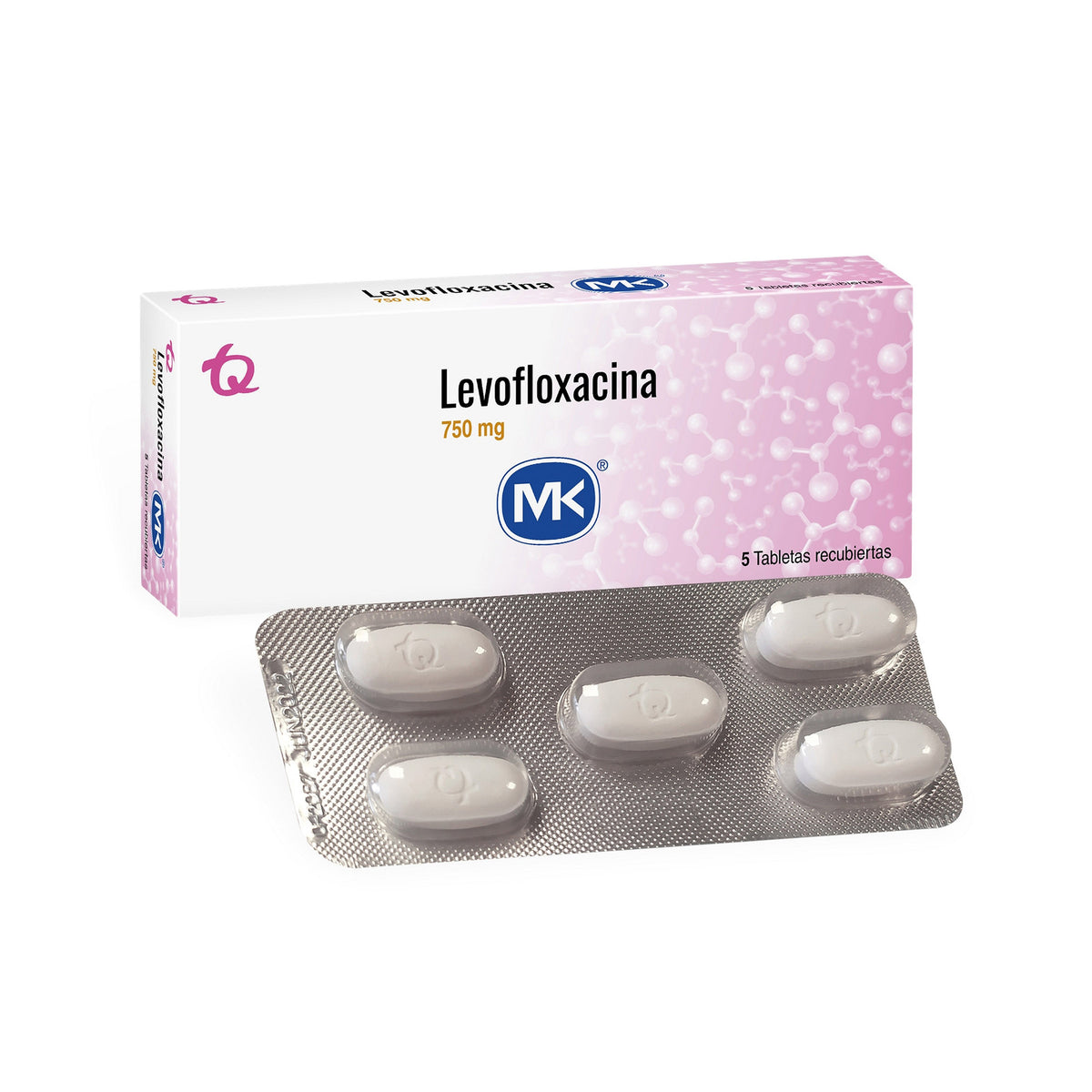 Levofloxacina 750 MG 5 Tabletas Mk